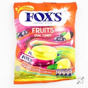 

BURUAN SERBU Permen fox FoxS Fruits Oval Flowrap 125gr isi 5 butir murah