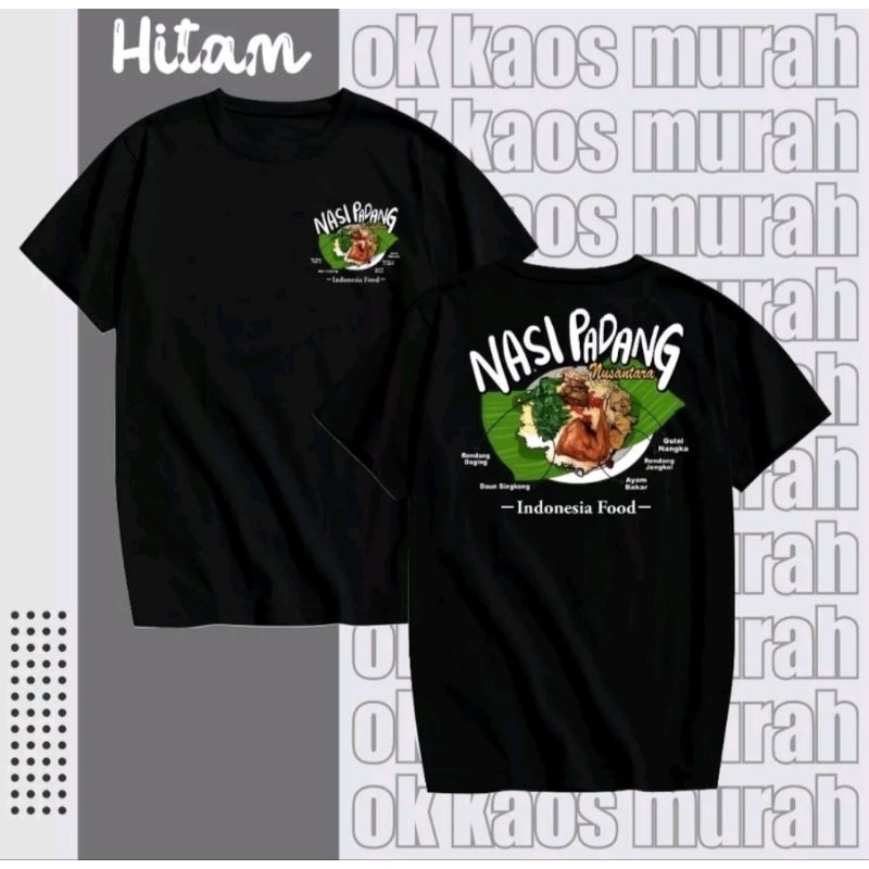 KAOS INDONESIA FOOD NASI PADANG