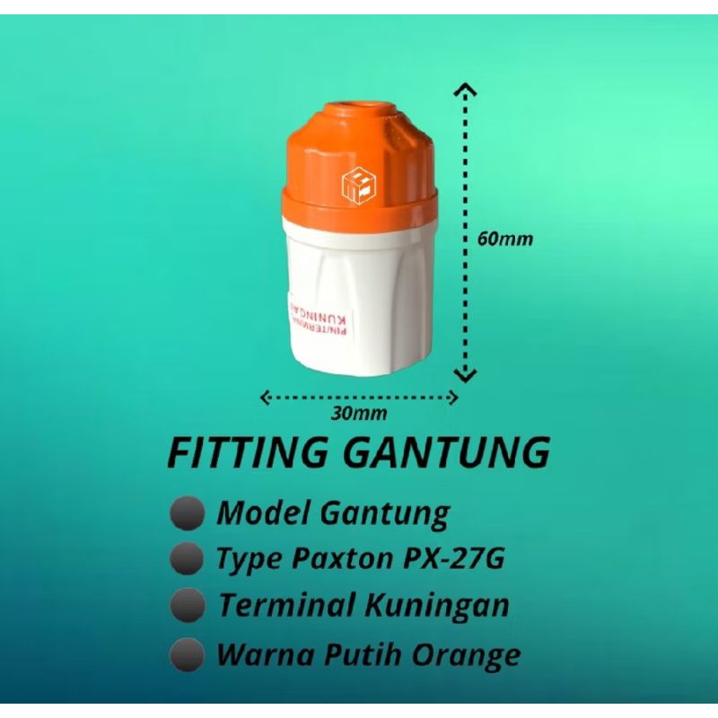 Fitting Lampu Gantung Paxton Tempat Lampu