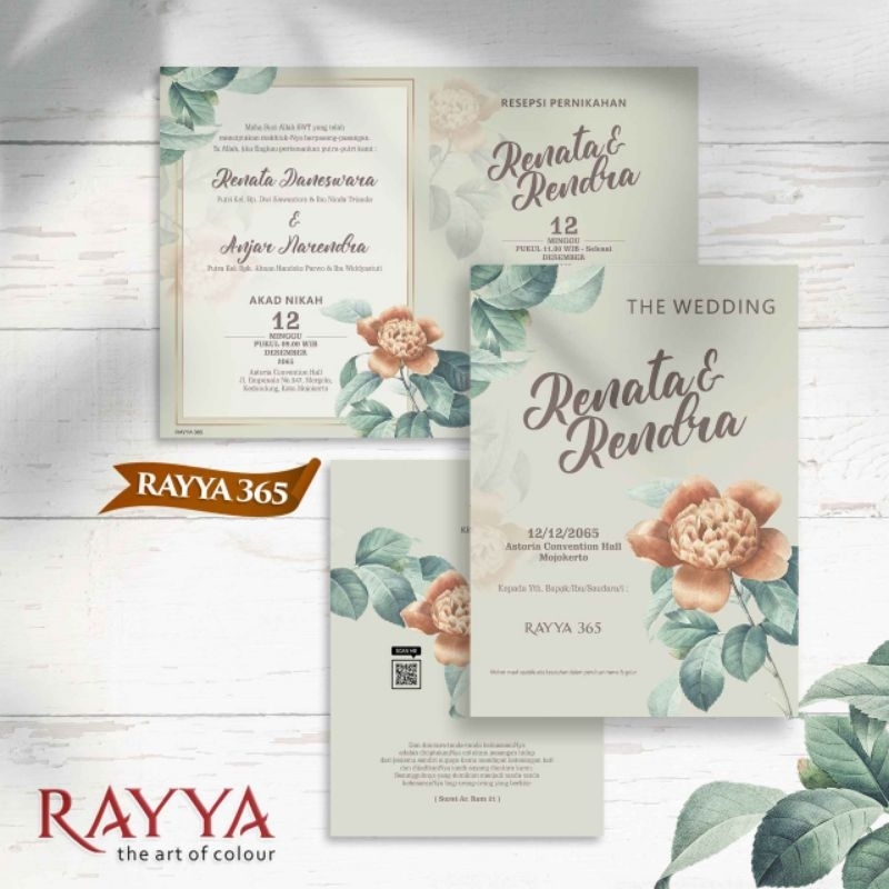 Blangko Undangan Nikah RAYYA 365 | Blangko Undangan Murah Gratis File Setting | Cahaya.Undangan