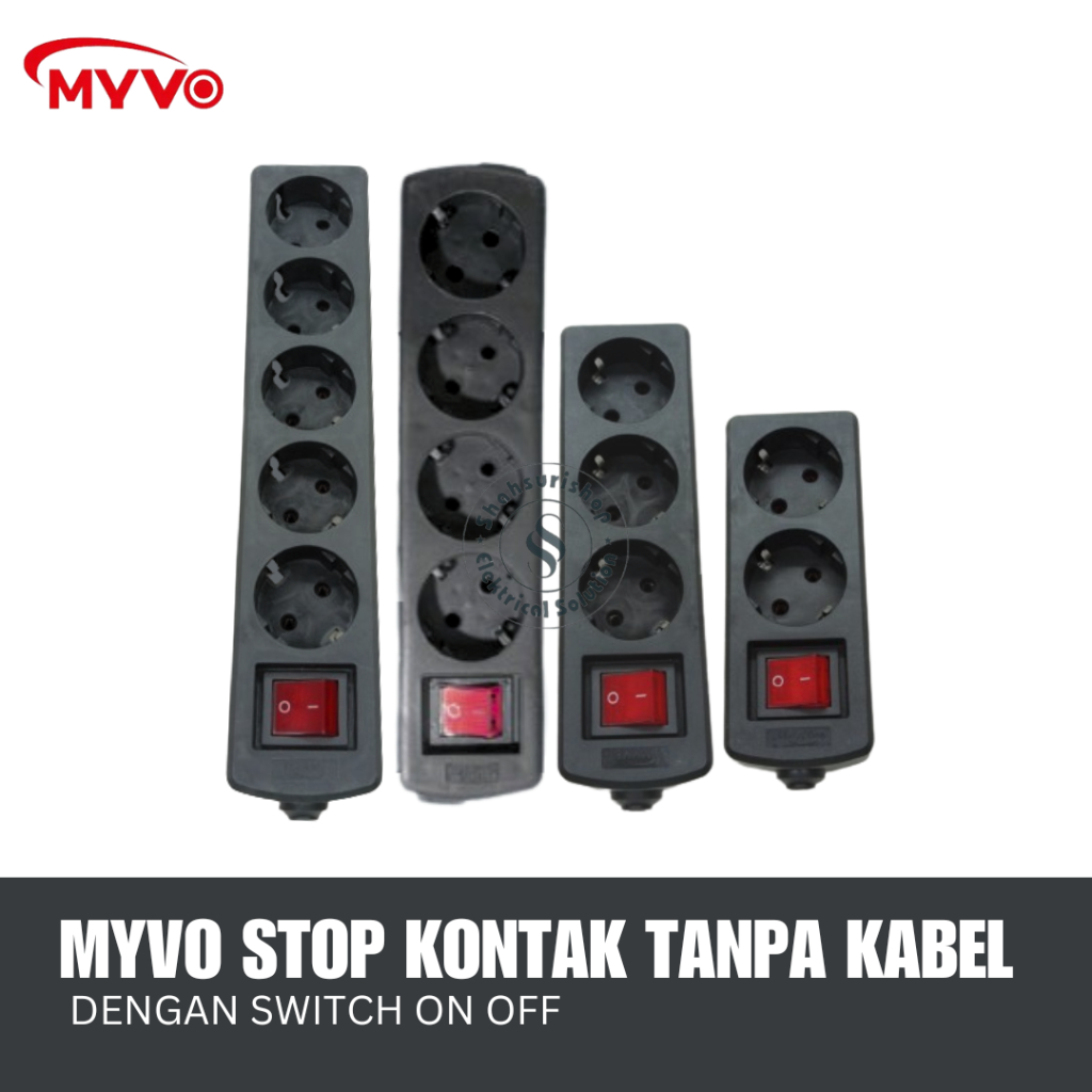 MYVO STOP KONTAK SAKLAR COLOKAN TERMINAL SWITCH 2 3 4 5 LUBANG TANPA KABEL