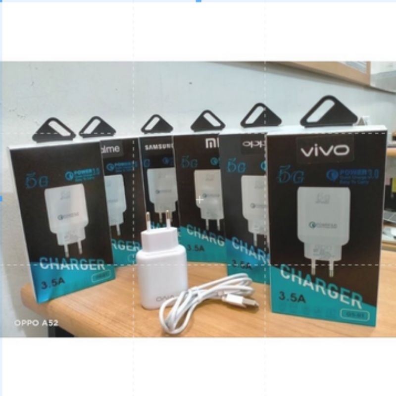 djaya TRAVEL CHARGER TC BRAND G5-01 3.5A POWER QUICK 3.0 MICRO USB