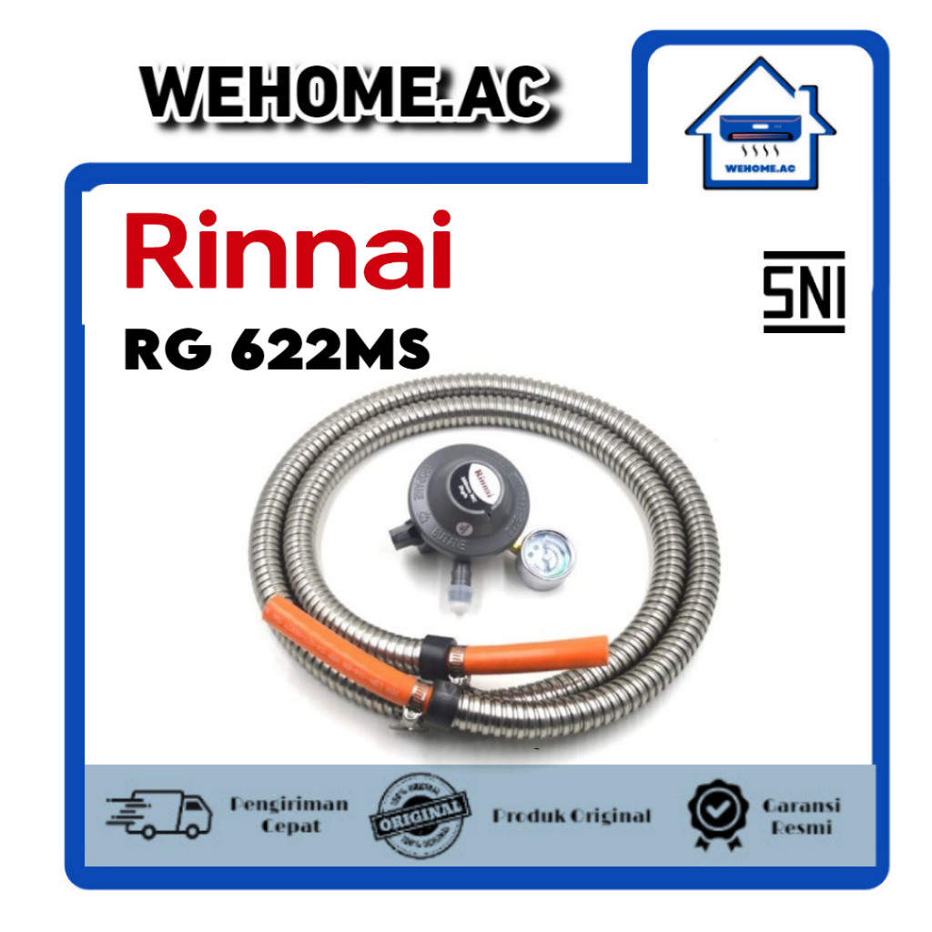 Regulator Gas Rinnai RG 622MS Selang Regulator Kompor Selang Kompor