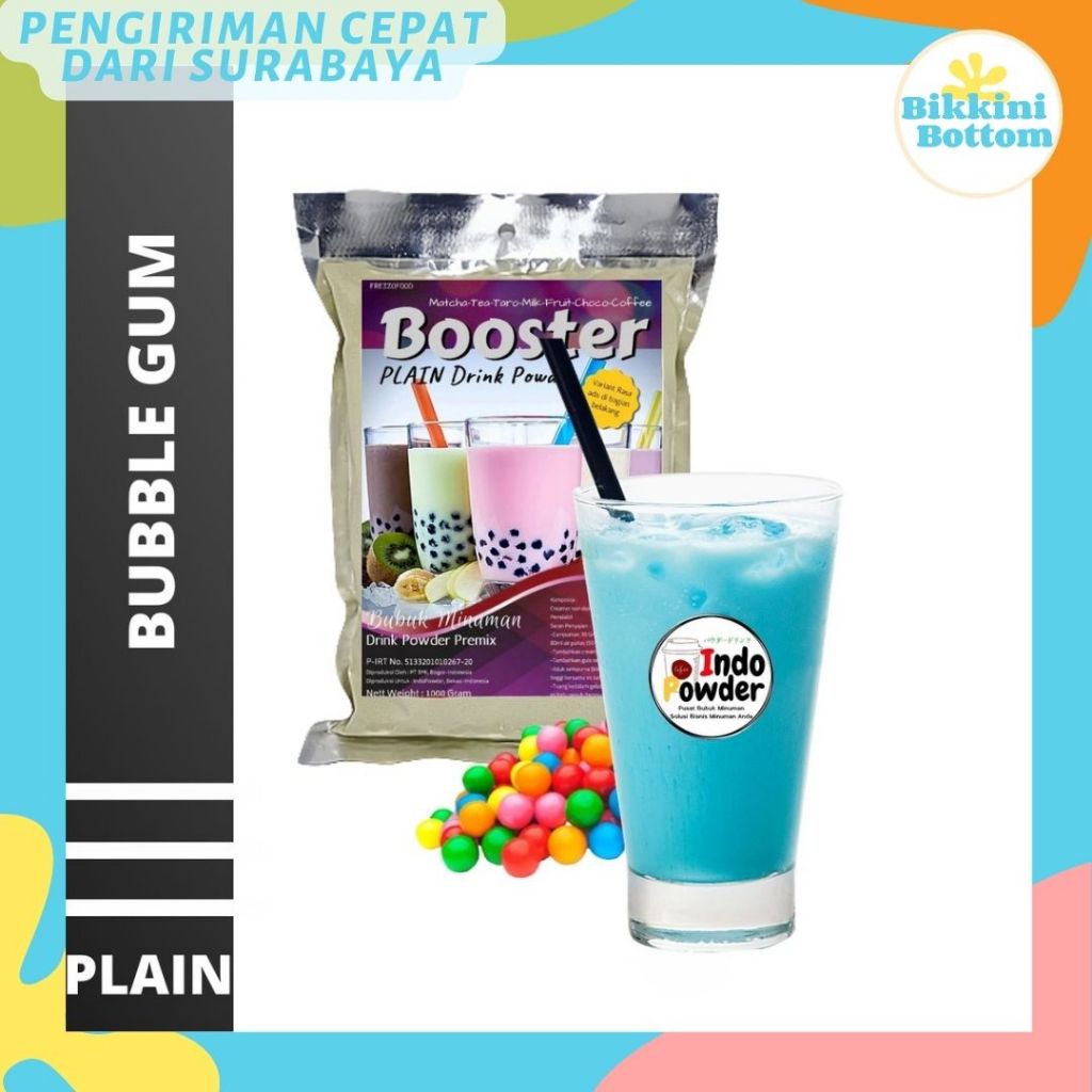

Bubuk Minuman BUBBLEGUM BLUE 1KG PLAIN / Powder / Bubuk BUBBLEGUM BLUE INDOPOWDER BOOSTER PLAIN