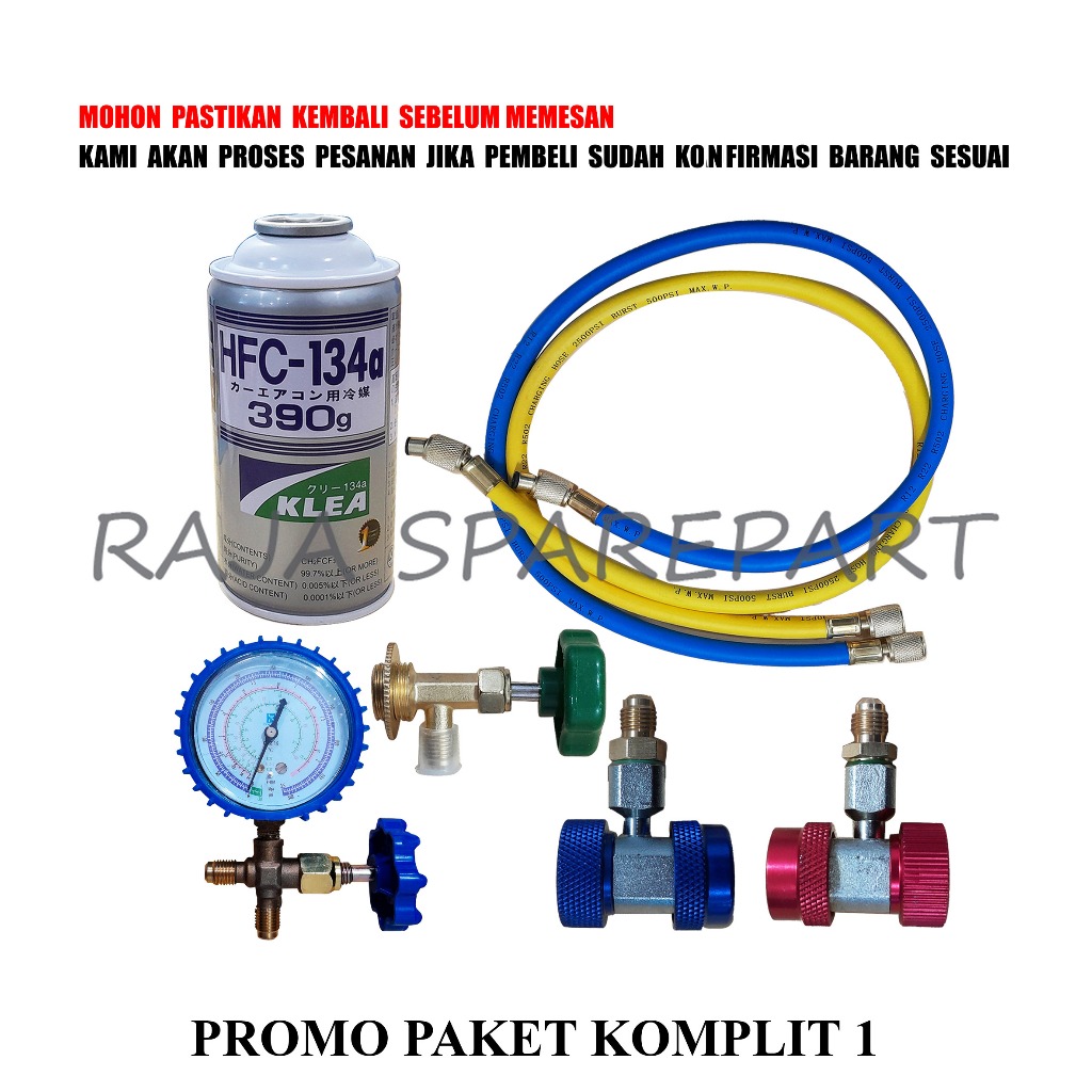 [PROMO] PENGISIAN FREON / PROMO PAKET KELENGKAPAN ISI FREON MOBIL / PROMO PAKET KOMPLIT 1