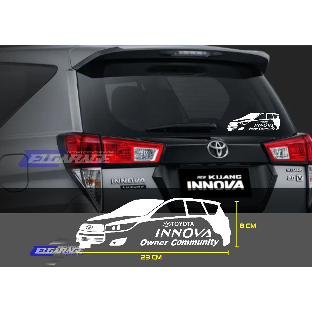 Stiker kaca mobil innova reborn cutting stiker kaca belakang mobil innova terlaris