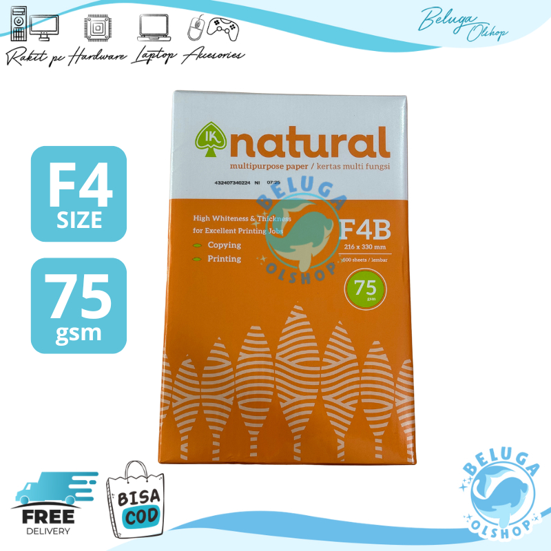 

KERTAS HVS NATURAL F4 75 GSM