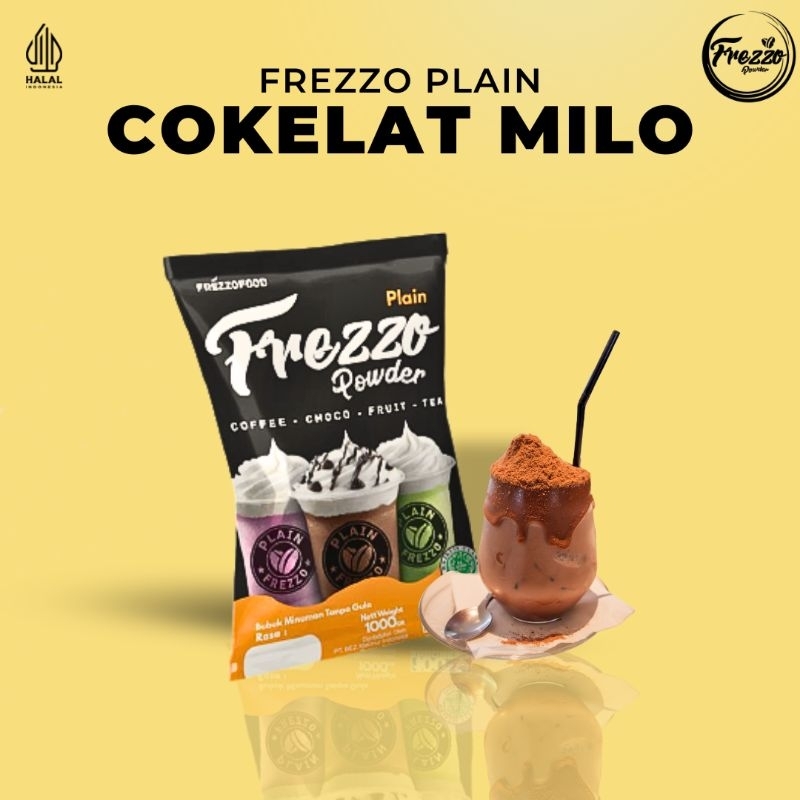 

Bubuk Minuman Rasa Coklat Milo Plain Frezzo 1kg/ Minuman Murah dan Enak Frezzo Plain