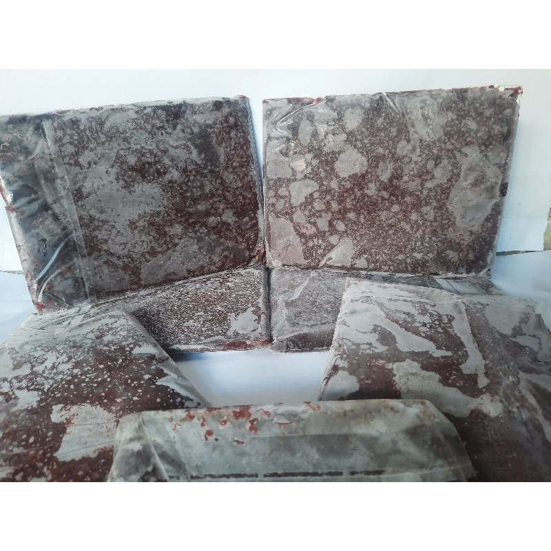 Cabek / Cacing Darah Beku / Makan ikan / Makan Burayak Kemasan Lempengan 250gr