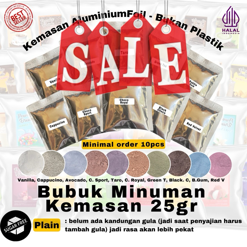 

Bubuk Minuman Rasa 25gr Teh Bubuk Minuman Kekinian Bubuk Boba Powder Drink