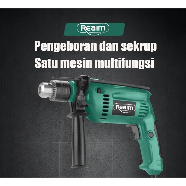 TERMURAH REAIM MESIN GERINDA TANGAN DAN MESIN BOR LISTRIK 13MM SET GERINDA DAN BOR PAKET BOR GERINDA