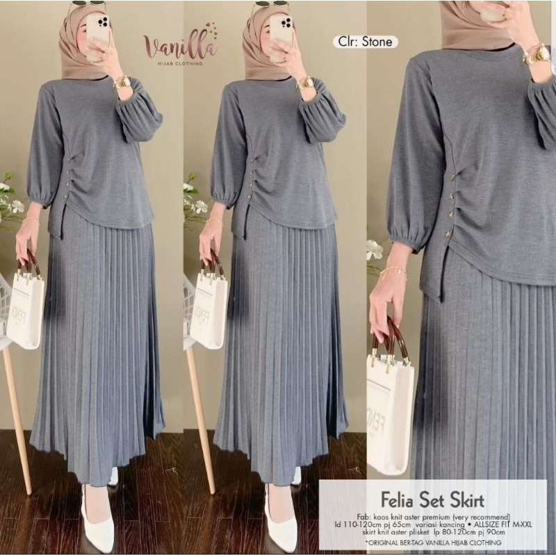 FELIA SET SKIRT BY VANILLA/BOSSY SET BY VANILLA