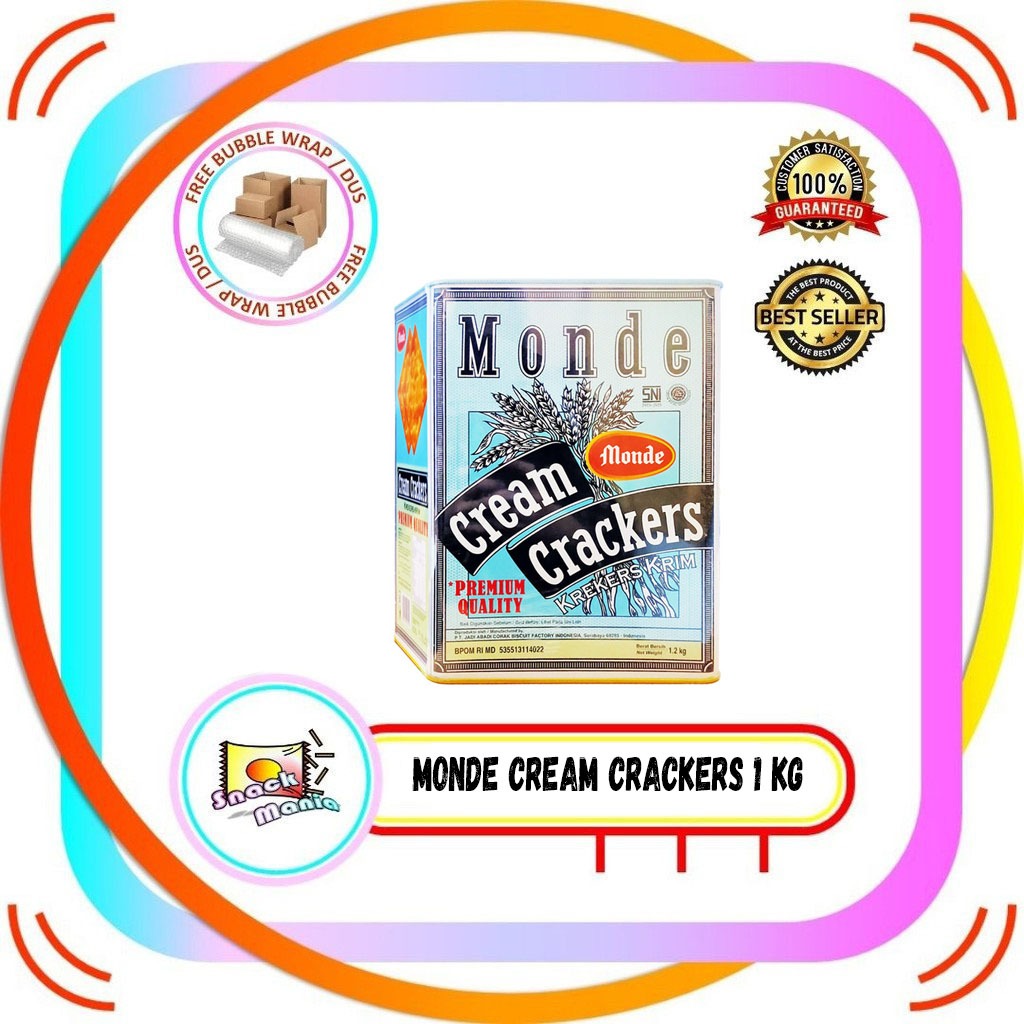 

Monde Cream Crackers Gaben Gabin 1.2 kg Kaleng Krekers Krim 1200 gr