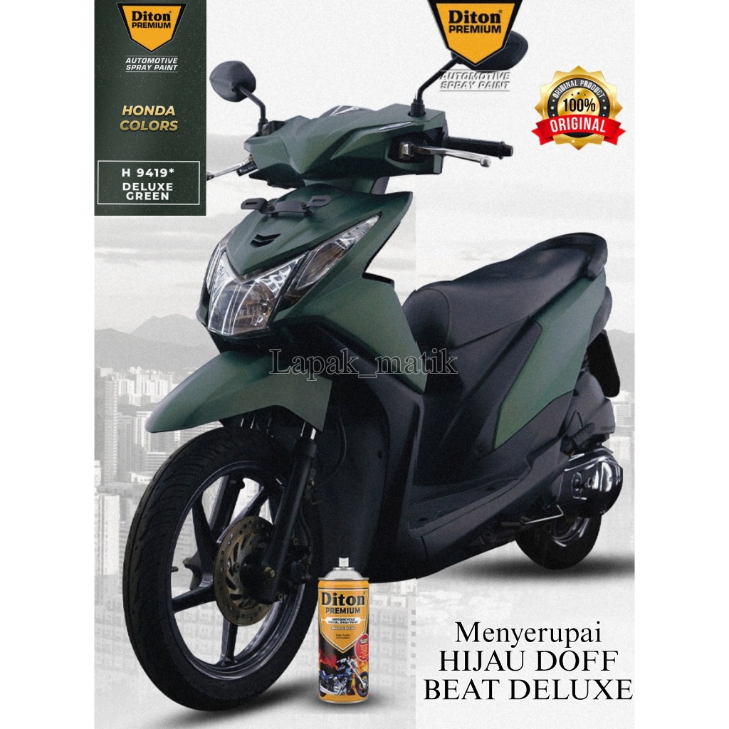 Pilok DITON PREMIUM DELUXE GREEN H9419 400ml HIJAU DOFF BEAT DELUXE