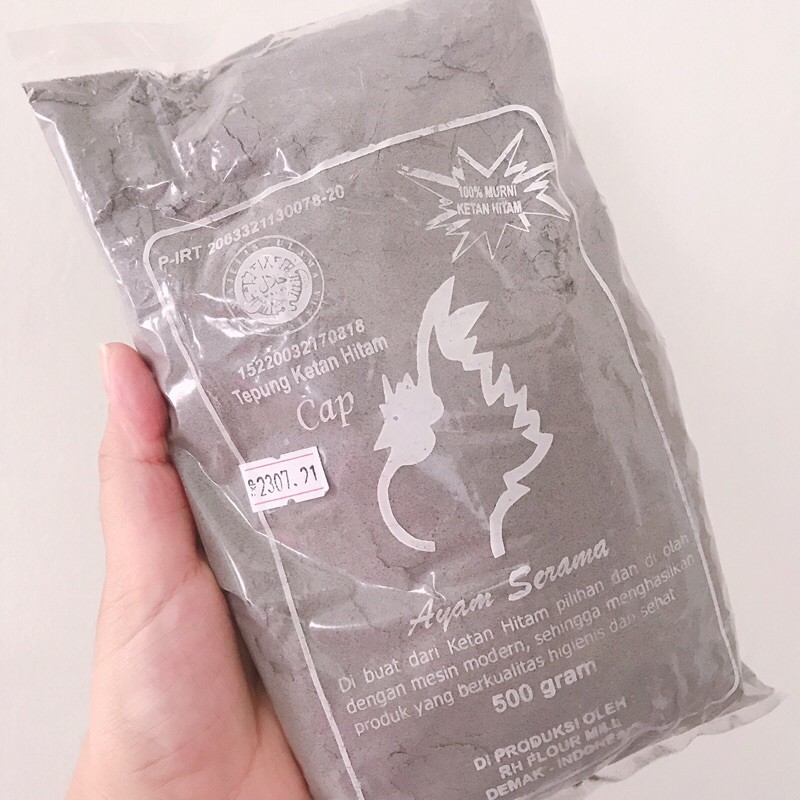 

Tepung Ketan Hitam Asli Cap Ayam Serama 500 gr