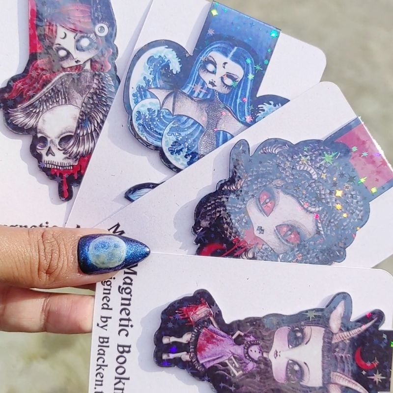 

Magnetic Hologram/Glitter Bookmark Original Illustration