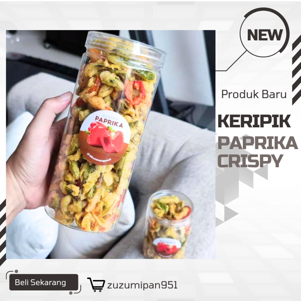 

Keripik Paprika Crispy Premium - Camilan Sehat Penuh Rasa||Renyahnya Keripik Buah Sayur Berkualitas