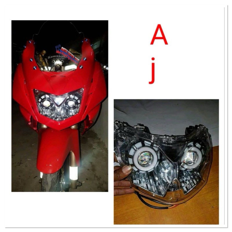 Reflektor lampu ninja rr new custom projie biled ala ala