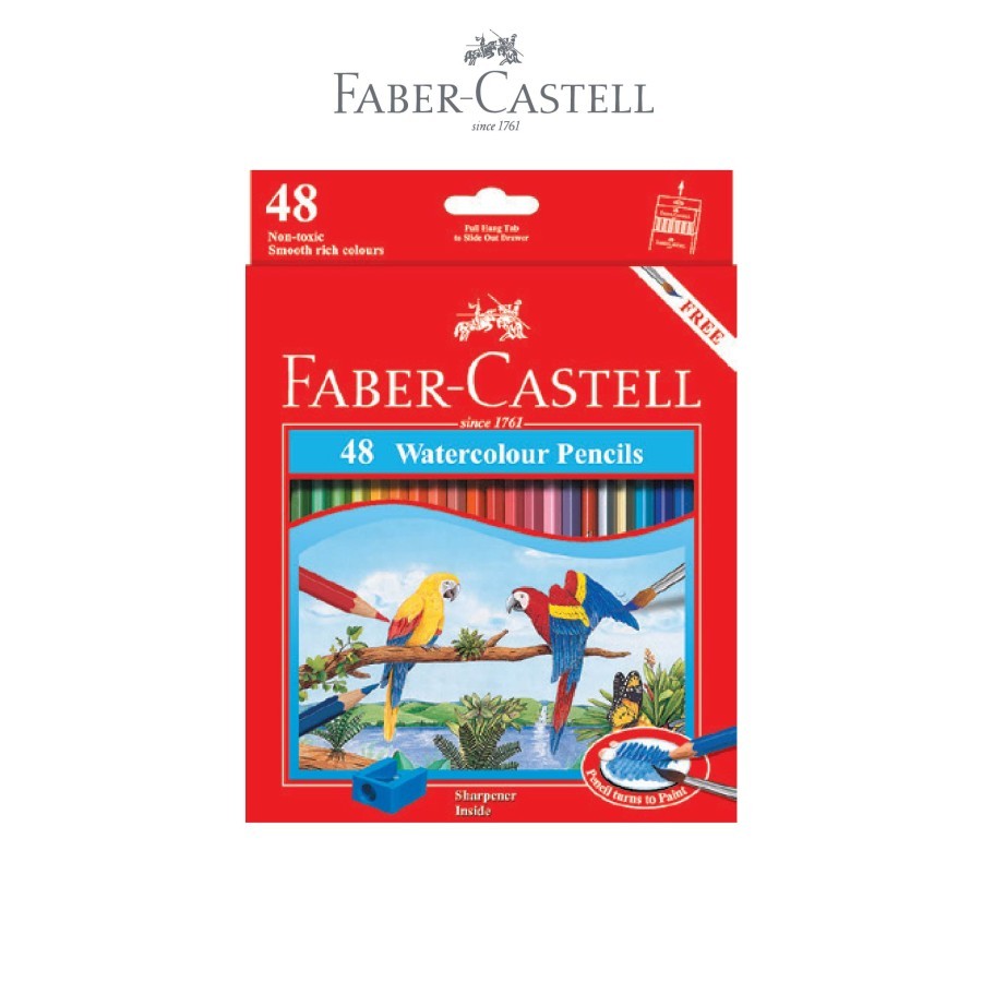 

Faber-Castell Watercolour Pencils set 48 / Pensil Warna Faber-Castell 48 Water / Faber 48 Water
