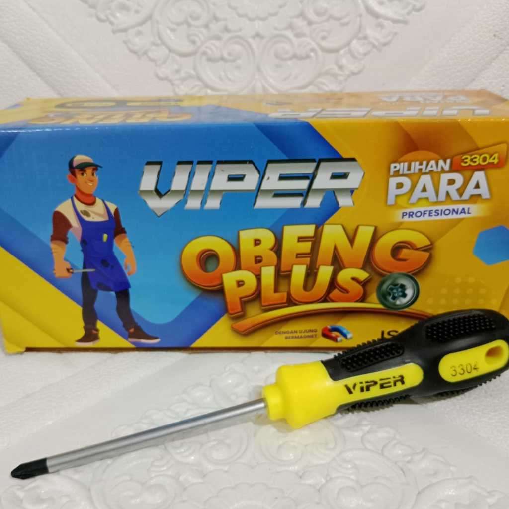 OBENG PLUS VIPER GAGANG BESAR PANJANG 4"/5"/12"