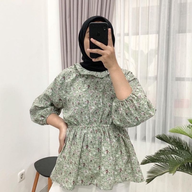 BLOUSE KOREAN STYLE/BLOUSE WANITA/BLOUSE MOTIF BUNGA
