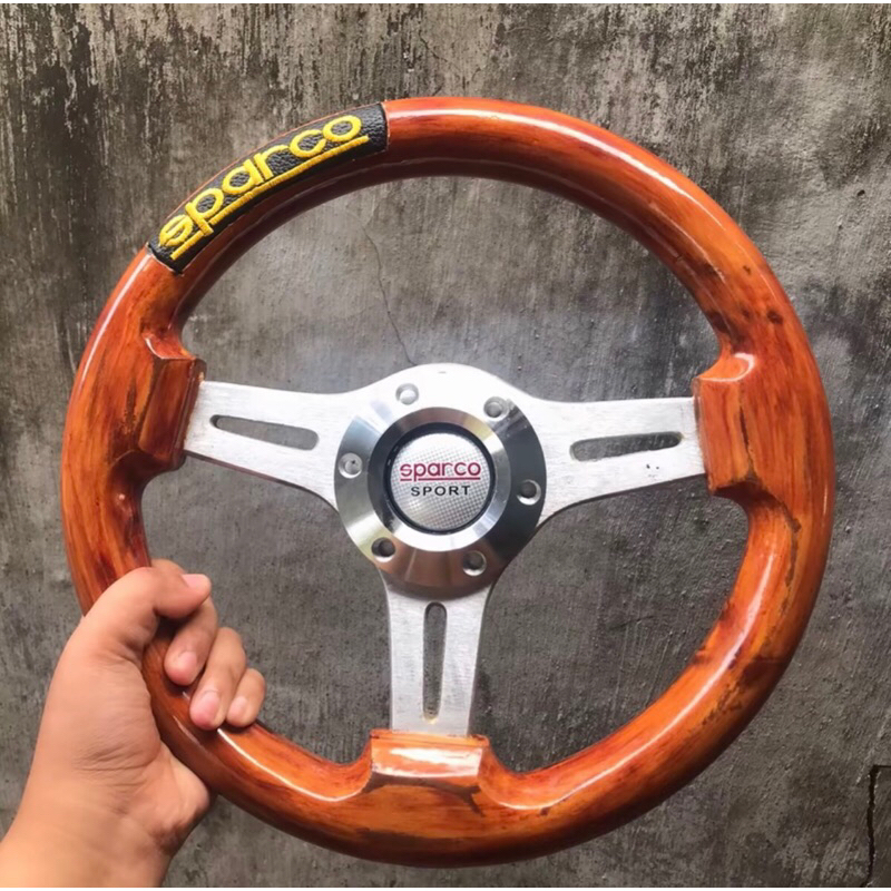 stir mobil racing kayu plat datar logo