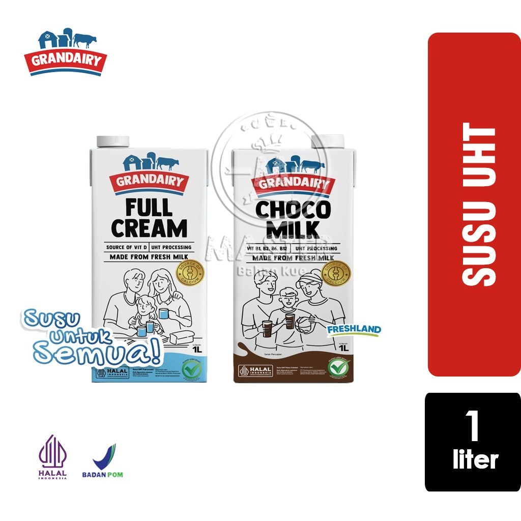 

Susu UHT Full Cream / Coklat Grandairy Lebih Creamy untuk Minuman [1 Liter]