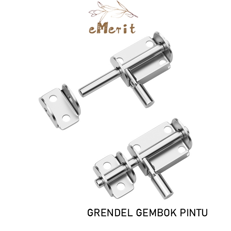 Grendel Slot Pintu Stainless Steel Kamar Mandi Lemari Tebal
