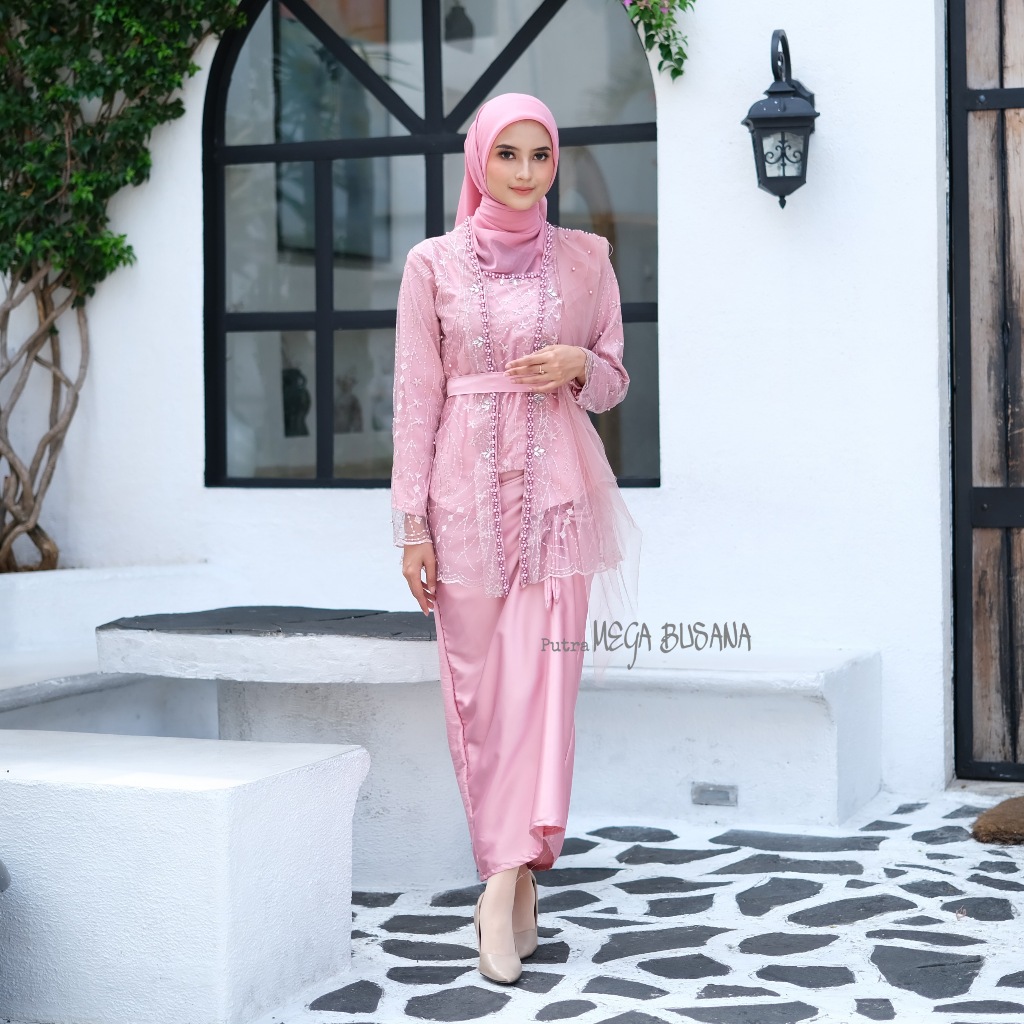 Kebaya Modern Suhita Satu Set Setelan Atasan Rok Dan Selendang Rayla Fashion Gamis Muslim Wanita Baj