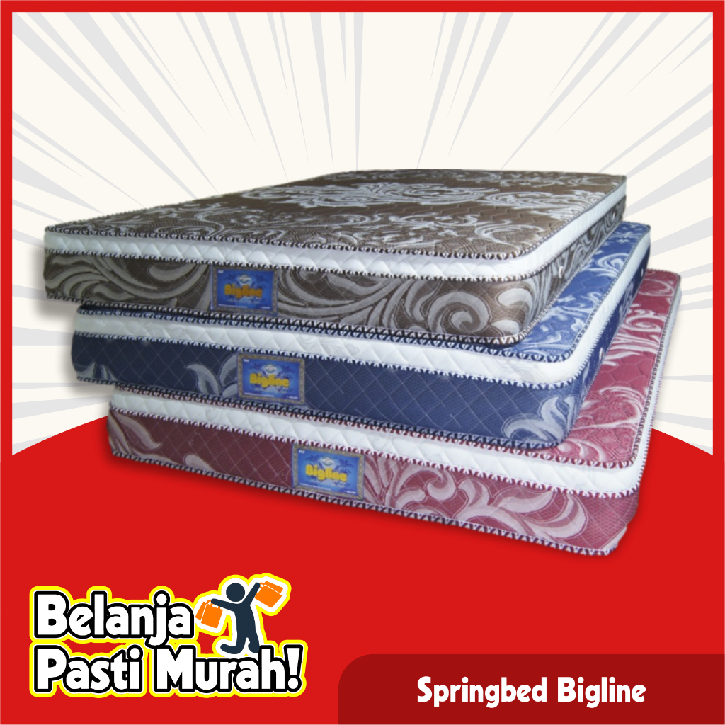 Big Land Spring Bed 160 x 200 / Bigline tebal 26 cm / GARANSI 15TAHUN / Ukuran Kasur 120 x 200, 140 