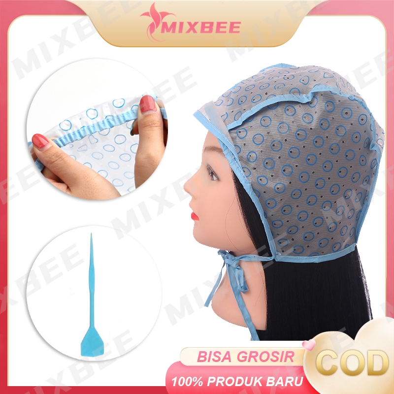 Topi highlight Semir Cat Rambut Profesional Hair Styling Salon Rambut (Ada Jarum)