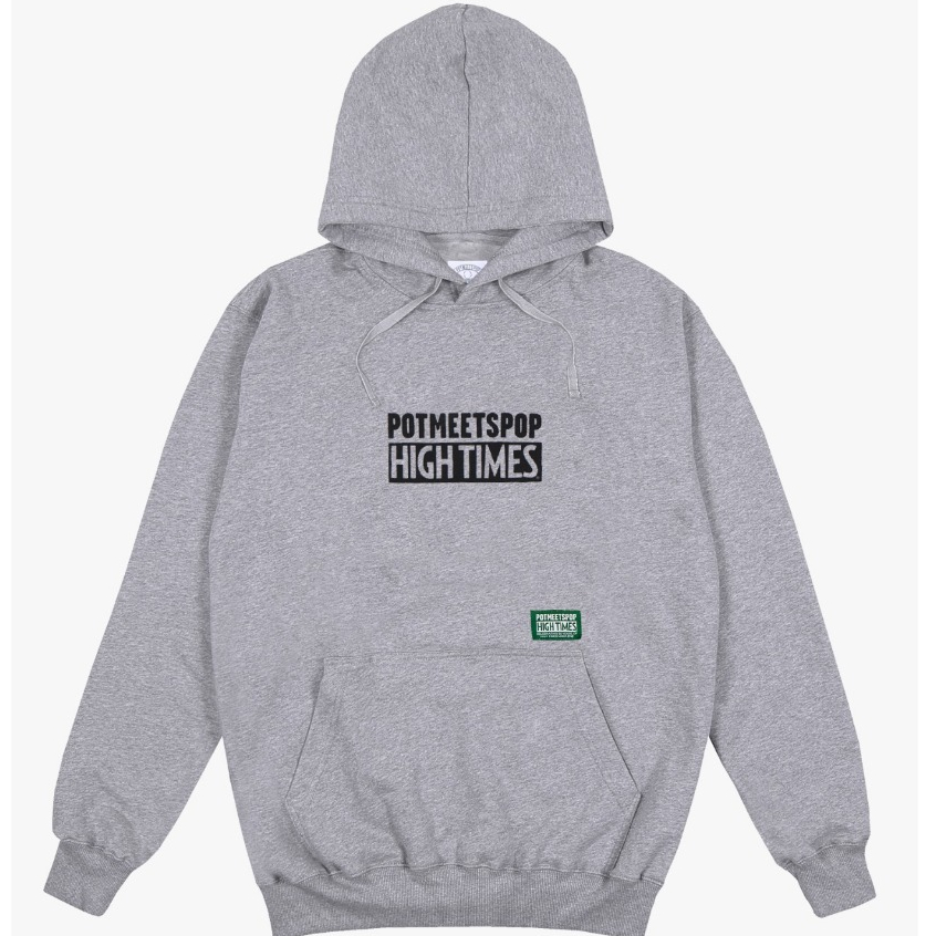 Pot Meets Pop X High Times Magazine Sweatshirt Hoodie - Herb Is A Plant Grey - Hoodie