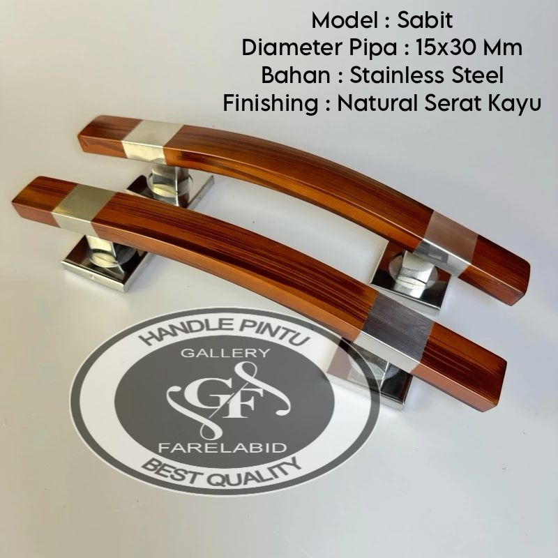 Handle Pintu Rumah Stainless Steel 45cm 33cm Gagang Pintu Modern Pegangan Pintu Kupu Tarung Tarikan 