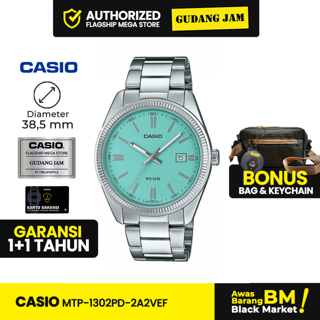 LIMITED EDITION Jam Tangan Casio MTP-1302PD-2A2VEF MTP-1302PD MTP-1302 MTP1302PD