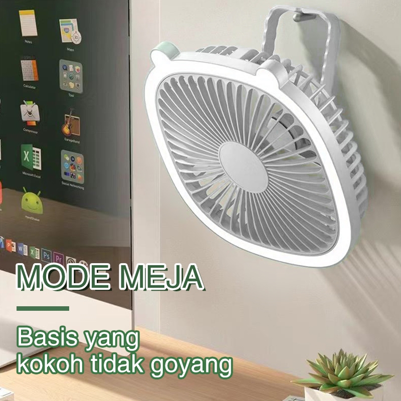 Starlight Kipas Angin Portable With Lampu LED Kipas Angin Mini HEG301