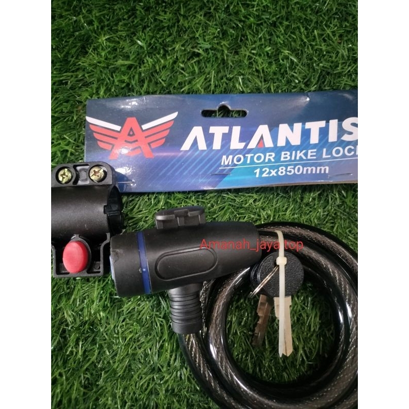 kunci gembok sepeda spiral atlantis 12×850 MM