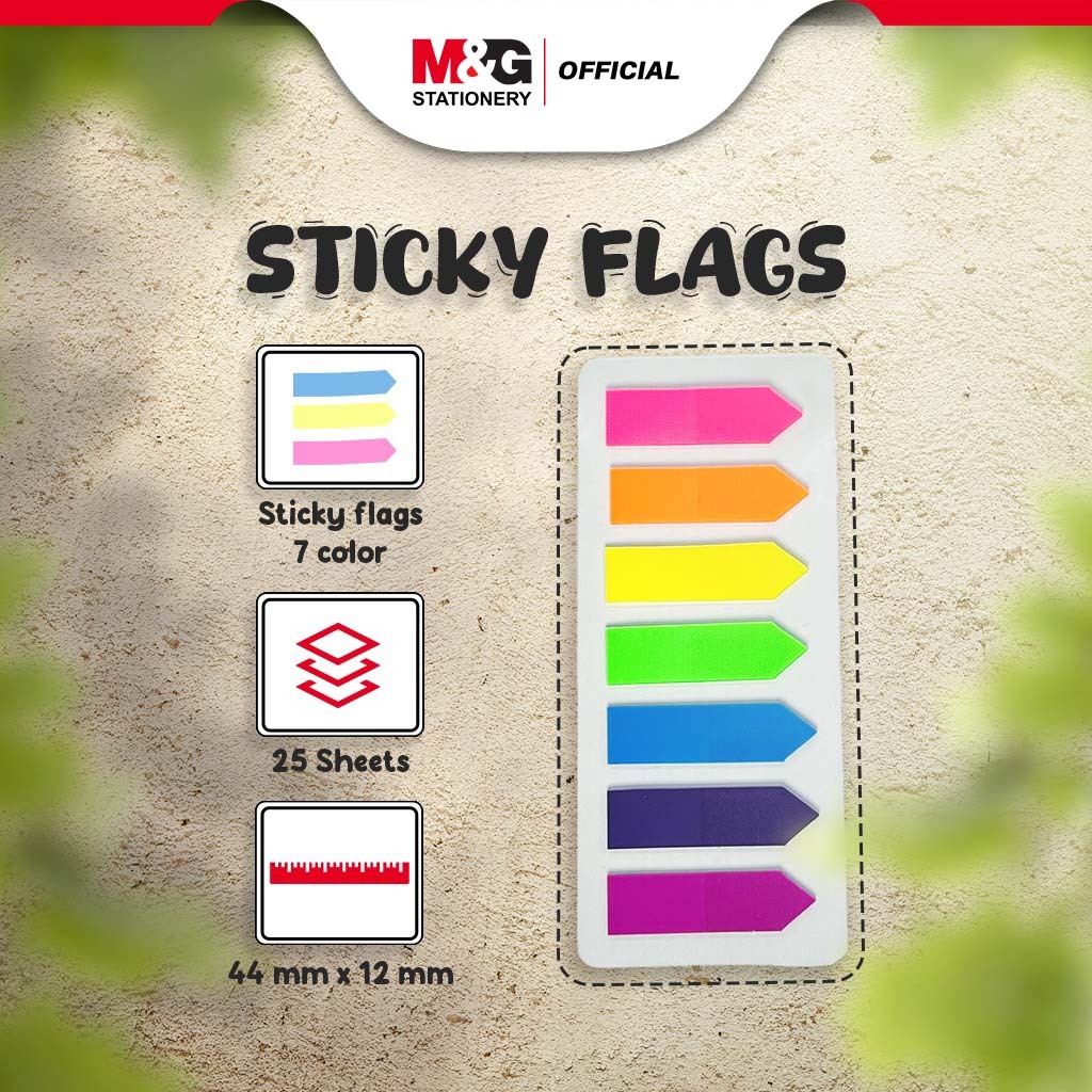 

M&G 2x3'' PET Sticky Flag/ Index 25sheets 7colours