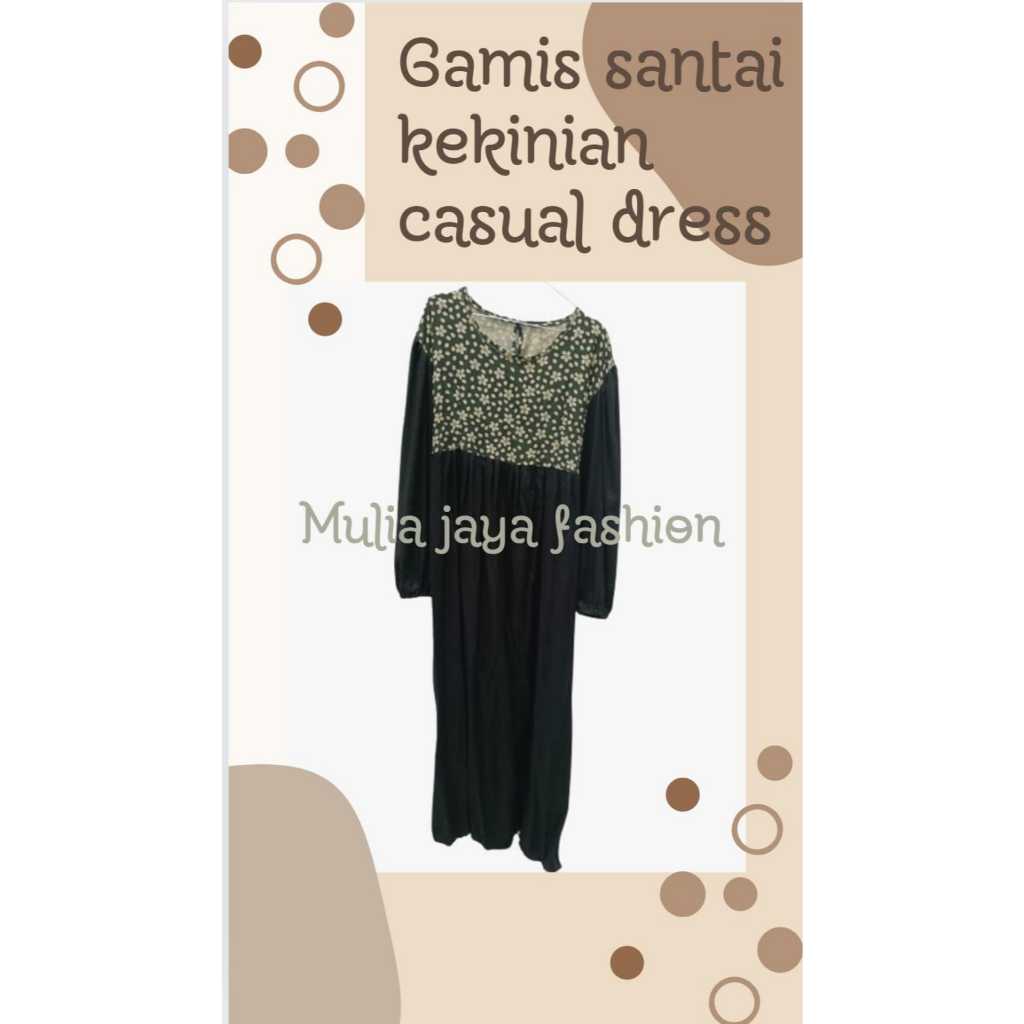 Gamis santai kekinian casual dress