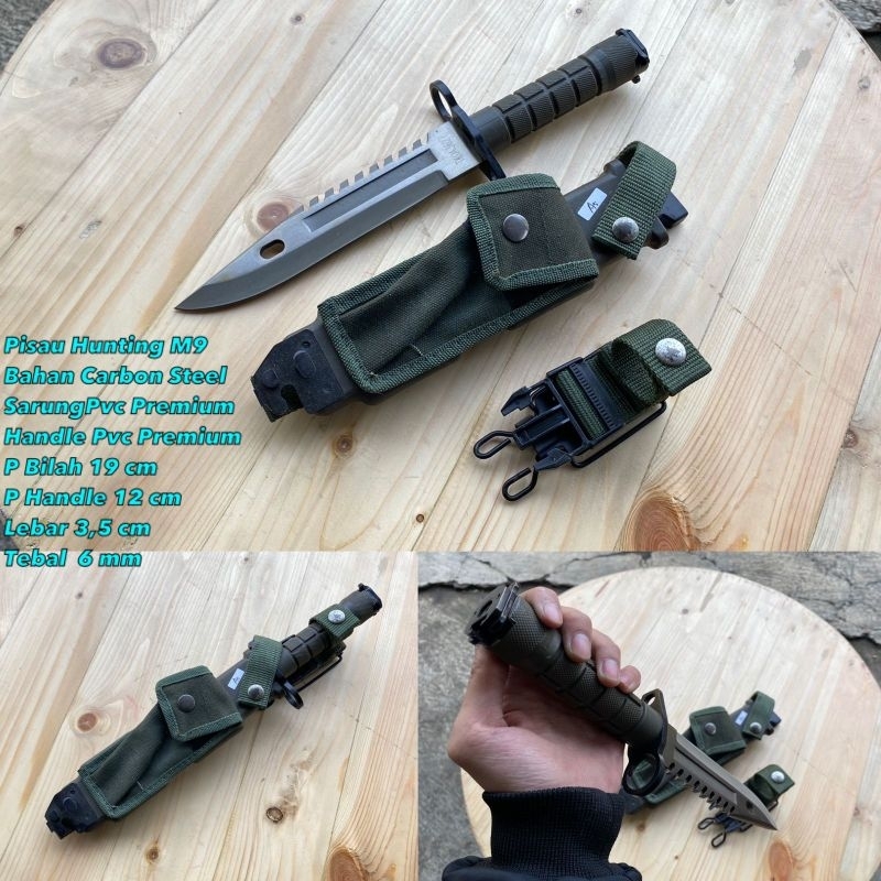 pisau bayonet m9 / survival knife