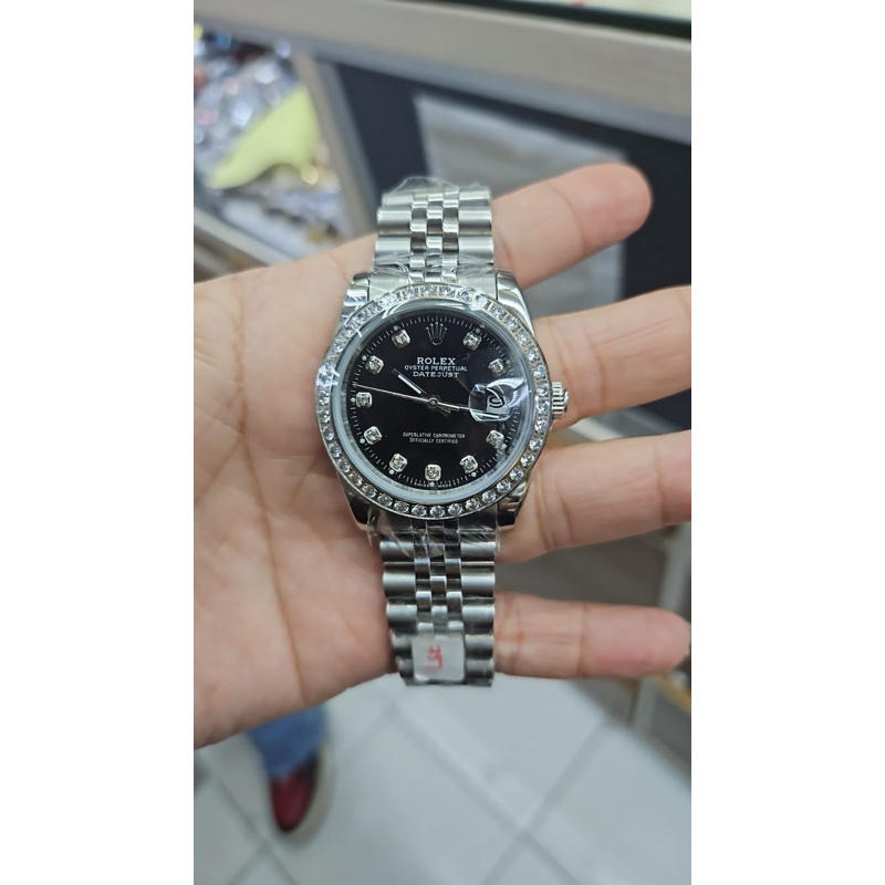 Rolex Datejust 36mm Automatic Black Dial Bezel Diamond Fullset