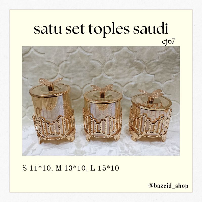 SET TOPLES SAUDI / CANDY JAR SET / TOPLES KACA SAUDI