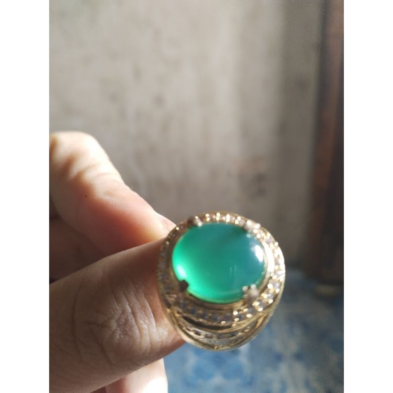 batu akik natural green topas