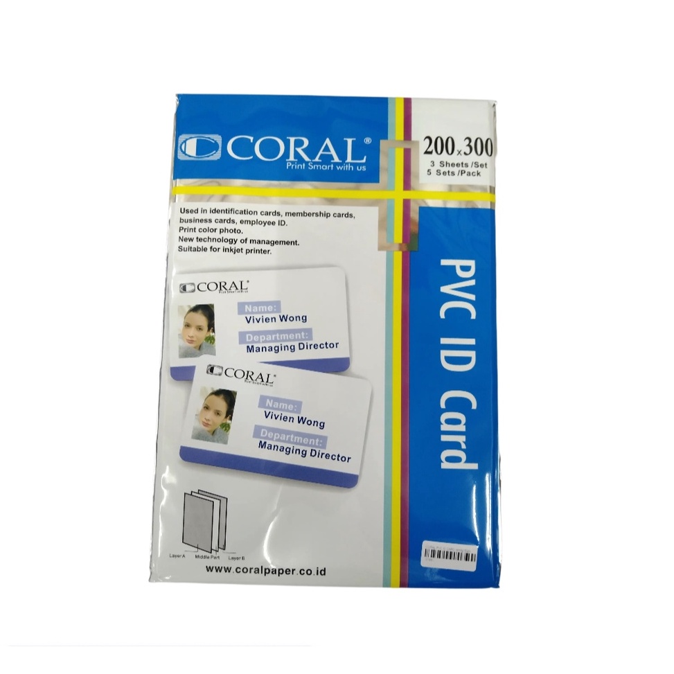 

Coral pvc id card 5sheet KODE Z9L3