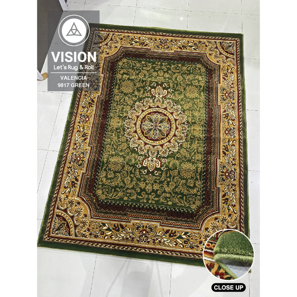 Karpet Lokal Valencia 210 x 310 cm 9817 Green