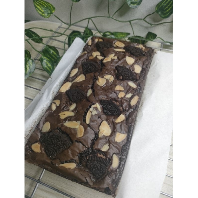 

Brownies Bakar Fudgy Dark Coklat