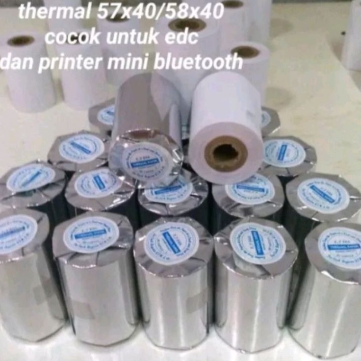 

berkualitas 1 Roll kertas kasir printer thermal edc 58x4mm Struk kasir printer 58mm