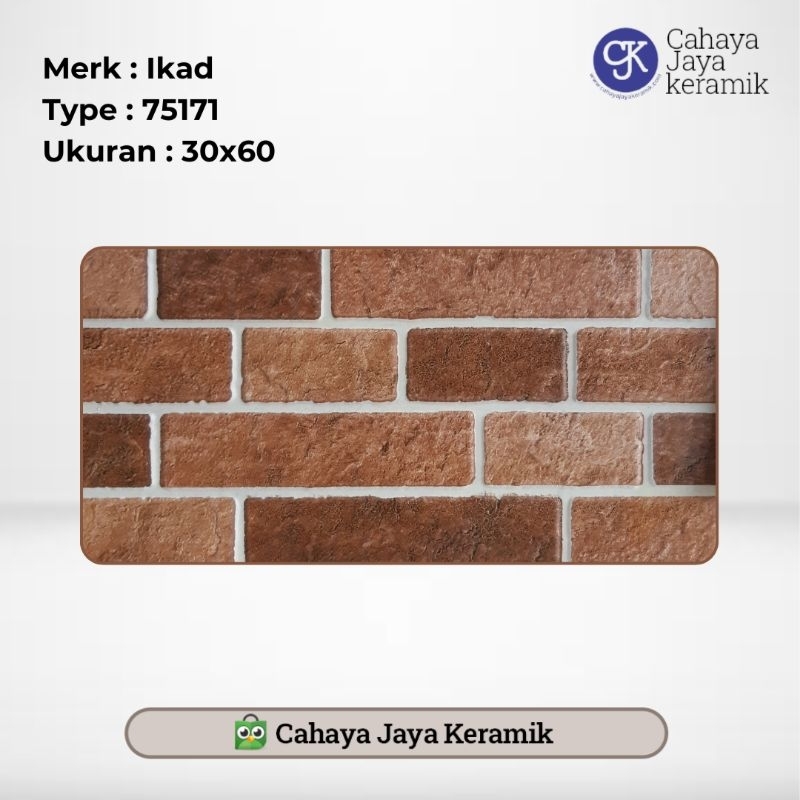 Keramik dinding motif bata merah ikad 75171 30x60