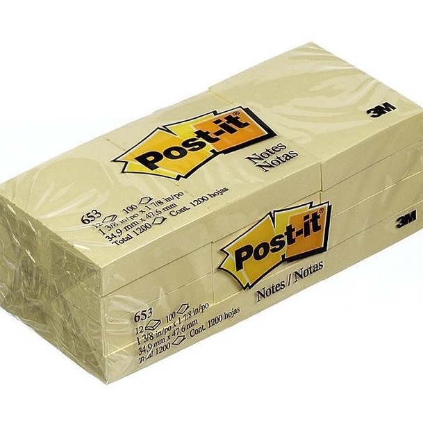 

FG2 Post it Stick Note 653 merk 3M Isi 12 pad