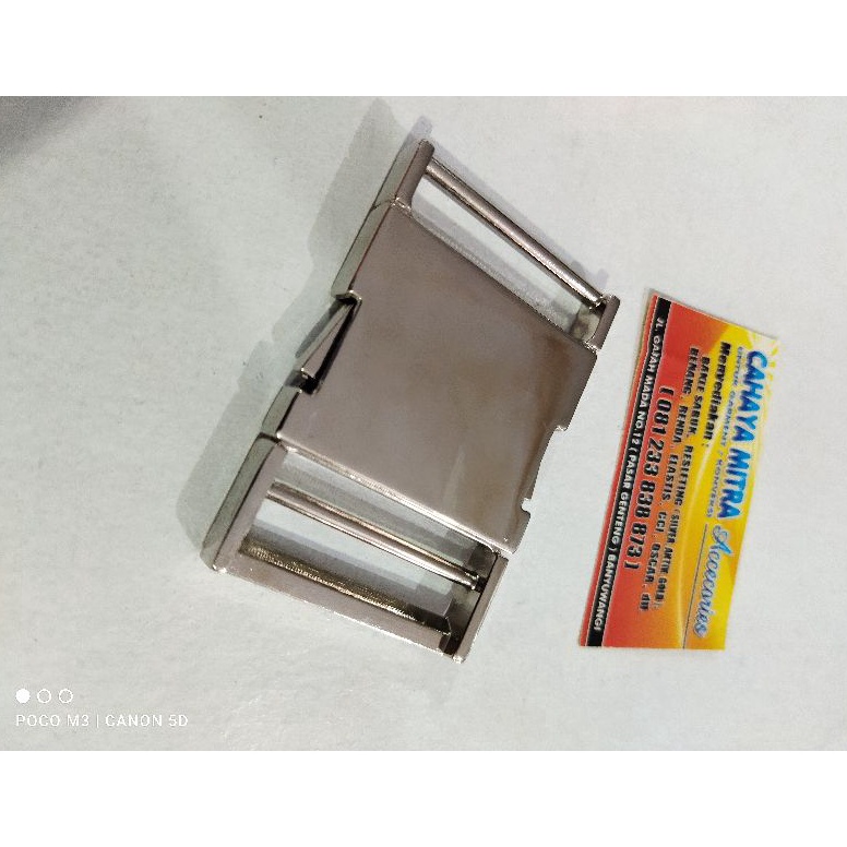 KODE V87G Buckle bag silver kunci sodok besi Ceklekan tas besi 38cm