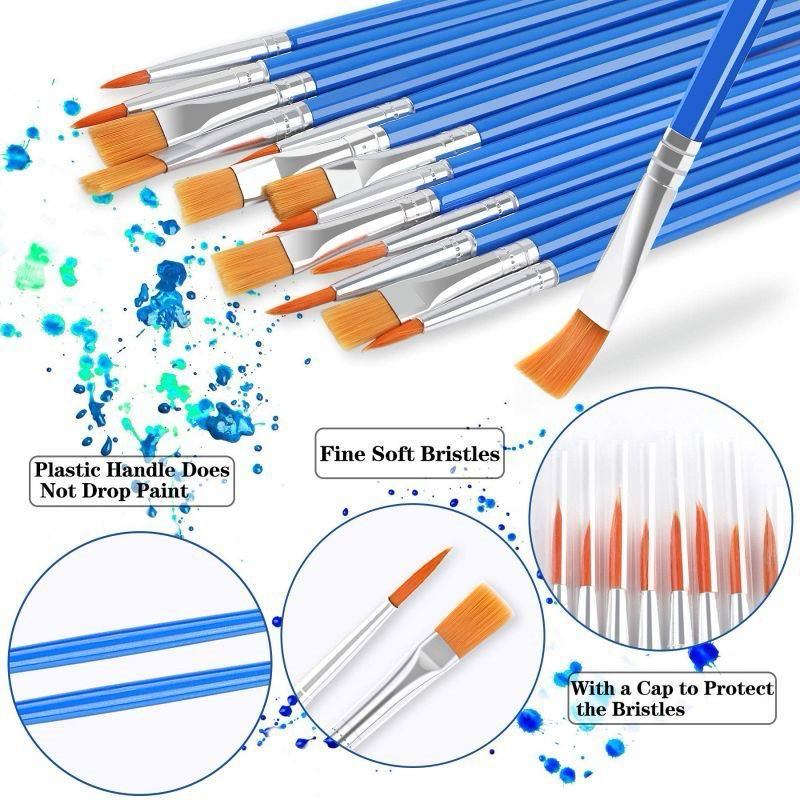 

PH KUAS LUKIS FLAT KUAS NYLON DATAR PAINT FLAT BRUSH KUAS ROUND NYLON